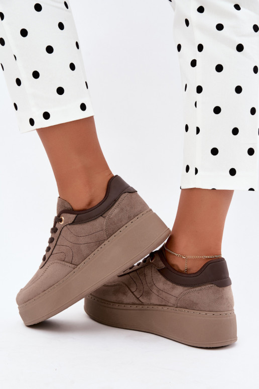 sneakers con piattaforma in sabbia Tai turivra