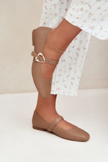 ballet flats con fibbie e cuori in sabbia Relsa
