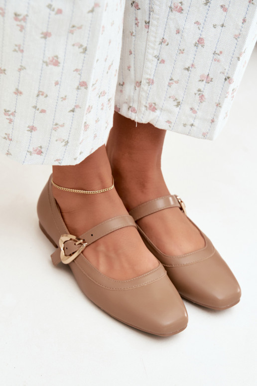 ballet flats con fibbie e cuori in sabbia Relsa