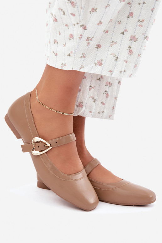 ballet flats con fibbie e cuori in sabbia Relsa