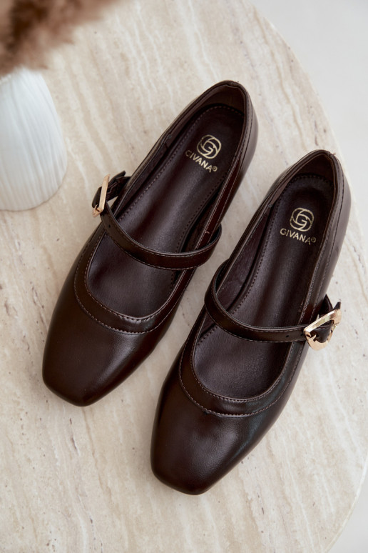 ballet flats con fibbie e cuori in cioccolato Relsa