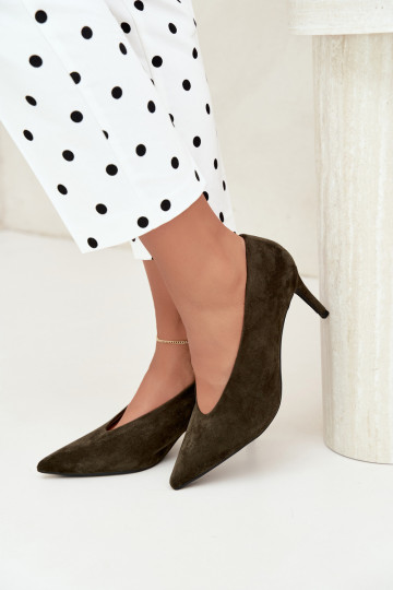 scarpe in camoscio da donna in khaki Brenya