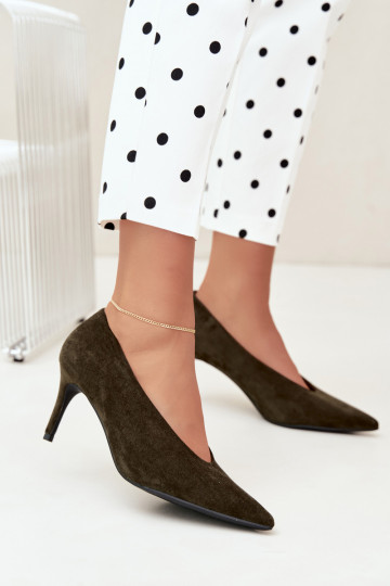 scarpe in camoscio da donna in khaki Brenya 2