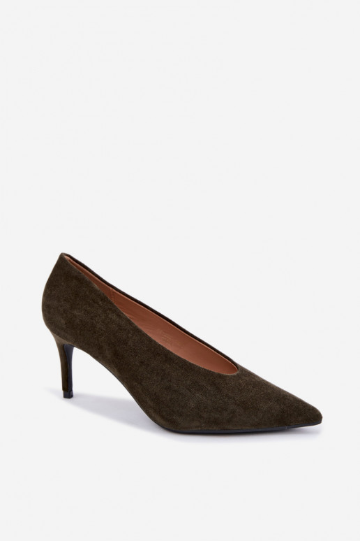 scarpe in camoscio da donna in khaki Brenya
