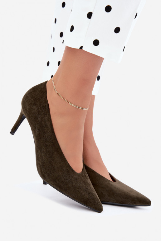 scarpe in camoscio da donna in khaki Brenya