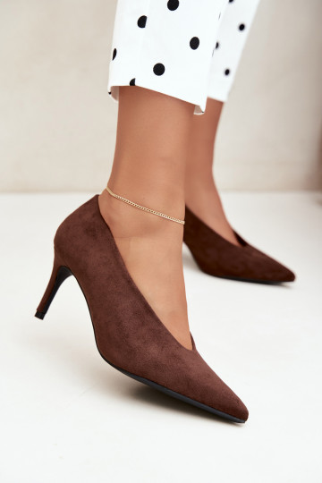 scarpe in camoscio da donna in cioccolato Brenya 2