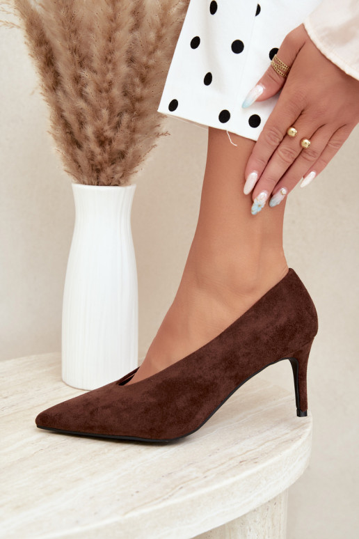 scarpe in camoscio da donna in cioccolato Brenya