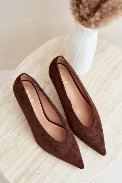 scarpe in camoscio da donna in cioccolato Brenya