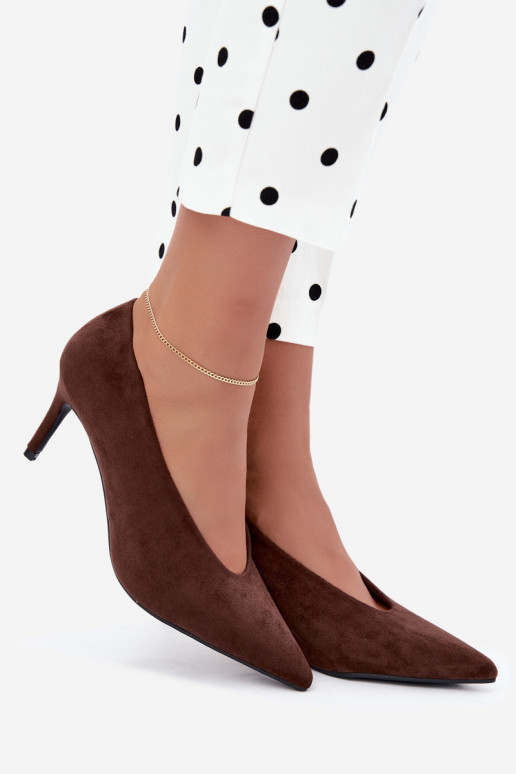 scarpe in camoscio da donna in cioccolato Brenya