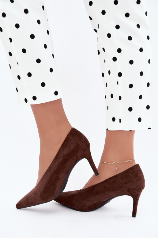 scarpe in camoscio da donna in cioccolato Brenya
