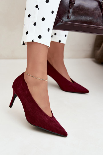 scarpe in camoscio da donna in bordeaux Brenya 2