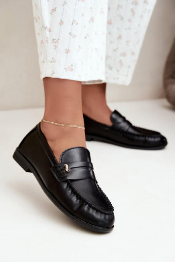 mocassini da donna con dettagli decorativi color nero Treya 2