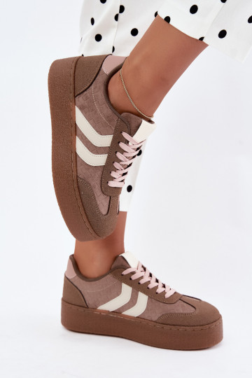 Sneakers khaki con piattaforma e cinturini Kaya 2