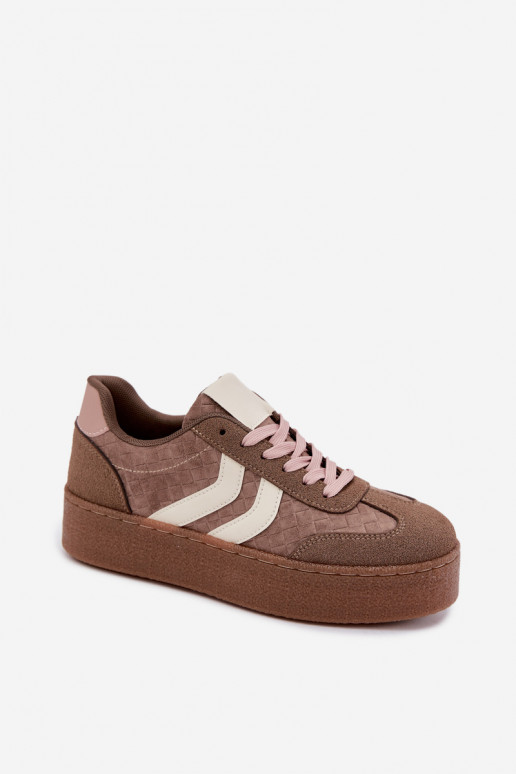 Sneakers khaki con piattaforma e cinturini Kaya