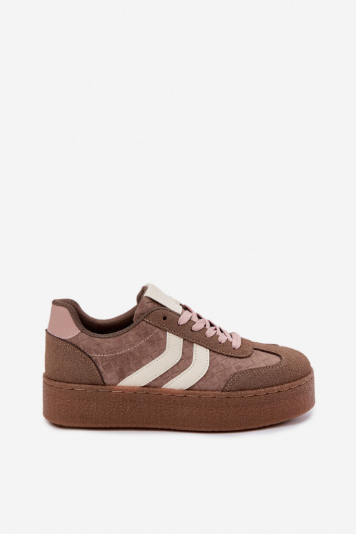 Sneakers khaki con piattaforma e cinturini Kaya