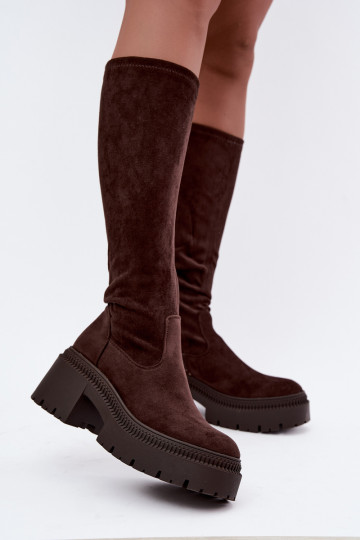 stivali alti da donna con plateau Florinne 2