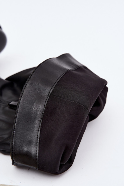 stivali alti da donna con tacco largo e fiocchi in colore nero Amely