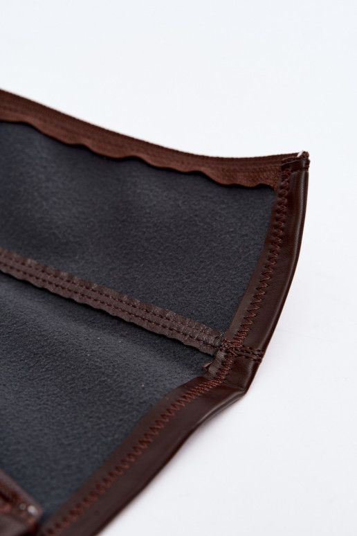 stivali alti da donna con cuciture sul gambale in colore marrone Brivana