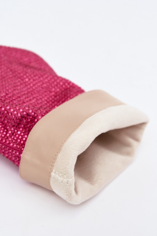 Stivaletti da donna decorati con tacco sottile in colore rosa Galessa