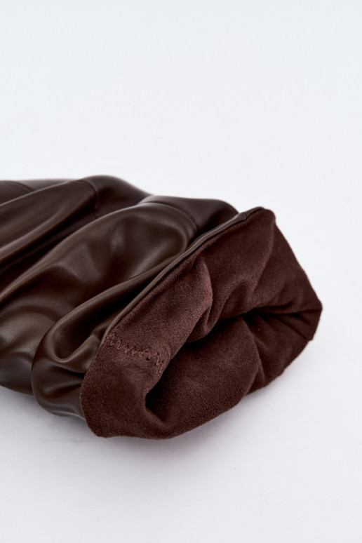Stivaletti da donna slouchy slip-on con tacco sottile in colore cioccolato Harissa