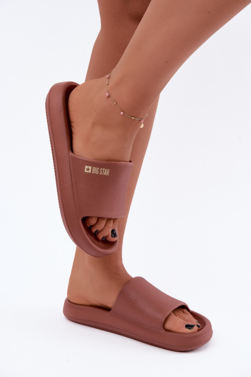 Ciabatte leggere da donna Big Star UU274088 in colore marrone