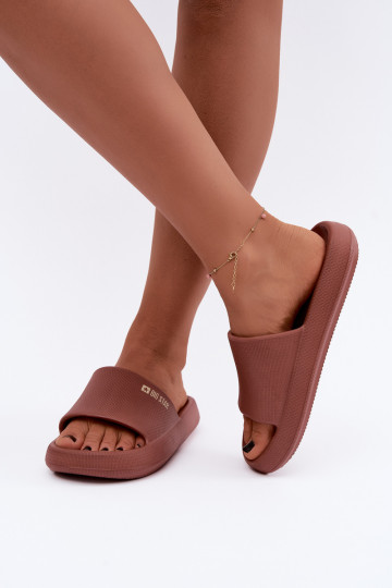 Ciabatte leggere da donna Big Star UU274088 in colore marrone 2