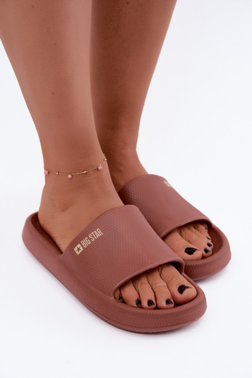 Ciabatte leggere da donna Big Star UU274088 in colore marrone