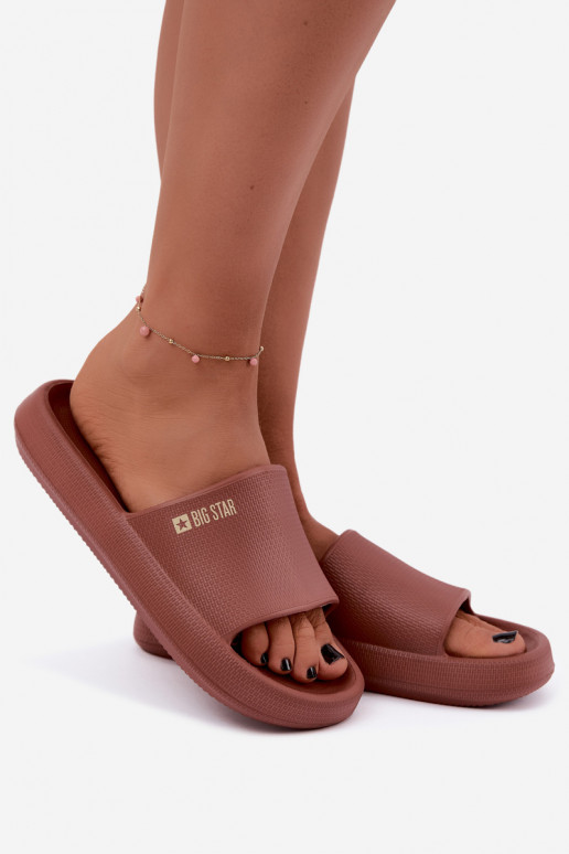 Ciabatte leggere da donna Big Star UU274088 in colore marrone