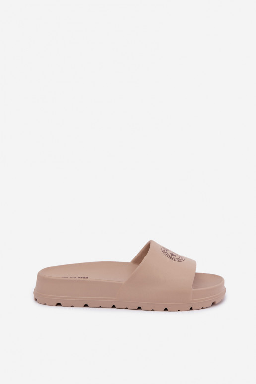 Ciabatte leggere da donna Big Star UU274074 in colore sabbia