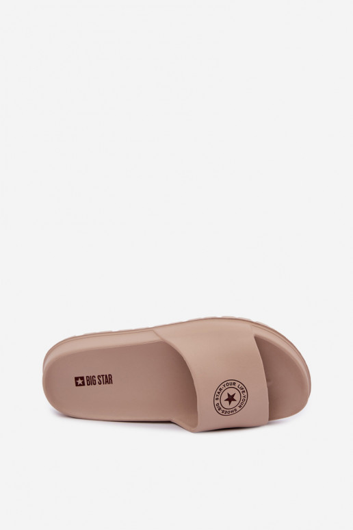 Ciabatte leggere da donna Big Star UU274074 in colore sabbia