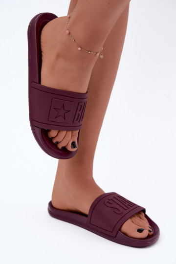 Ciabatte da donna Big Star UU274070 in colore bordeaux 2