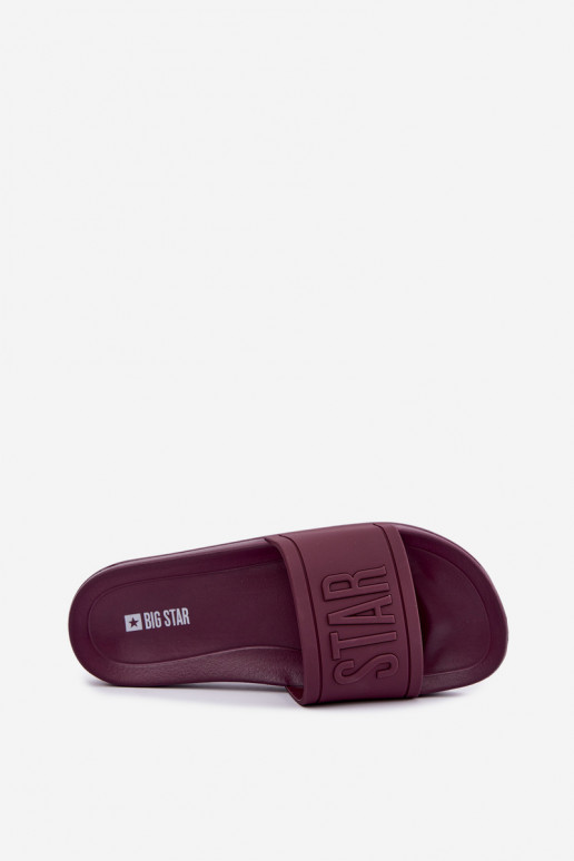 Ciabatte da donna Big Star UU274070 in colore bordeaux