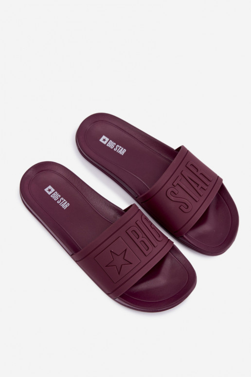 Ciabatte da donna Big Star UU274070 in colore bordeaux
