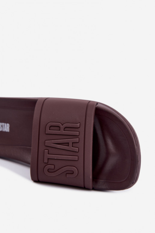 Ciabatte da donna Big Star UU274072 in colore cioccolato