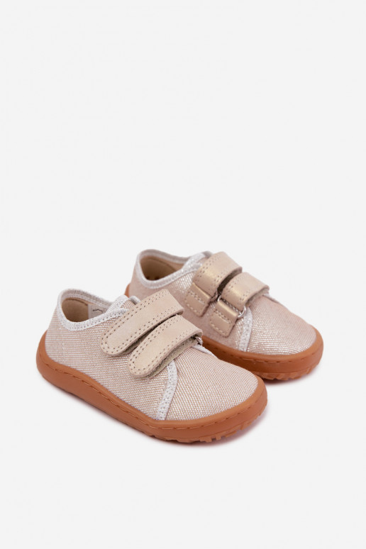 Pantofole Barefoot per bambini Froddo Canvas G1700440-1 Oro