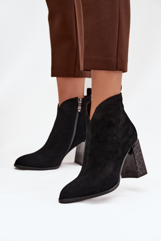 Stivaletti in finta suede con isolamento in nero Zivella