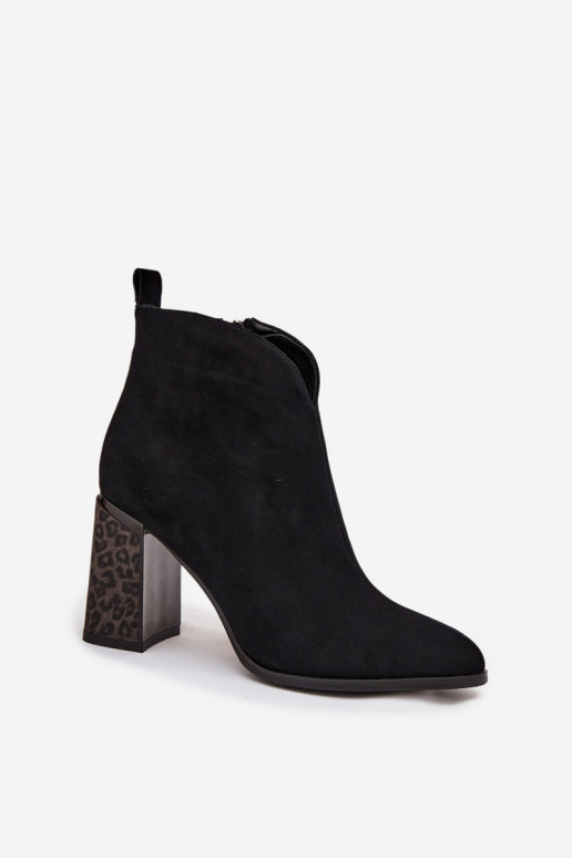Stivaletti in finta suede con isolamento in nero Zivella