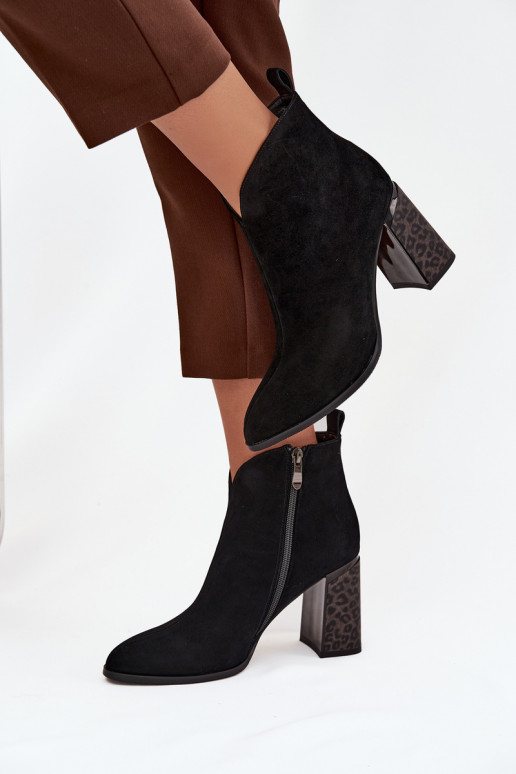 Stivaletti in finta suede con isolamento in nero Zivella