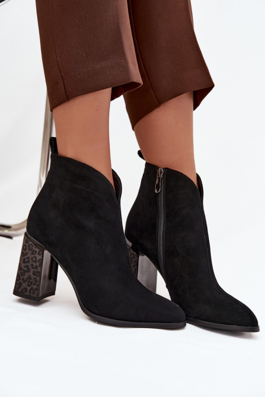 Stivaletti in finta suede con isolamento in nero Zivella