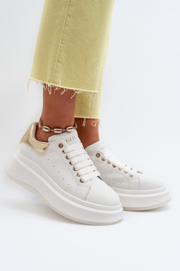 Sneakers in pelle da donna GOE NN2N4031 bianche 2