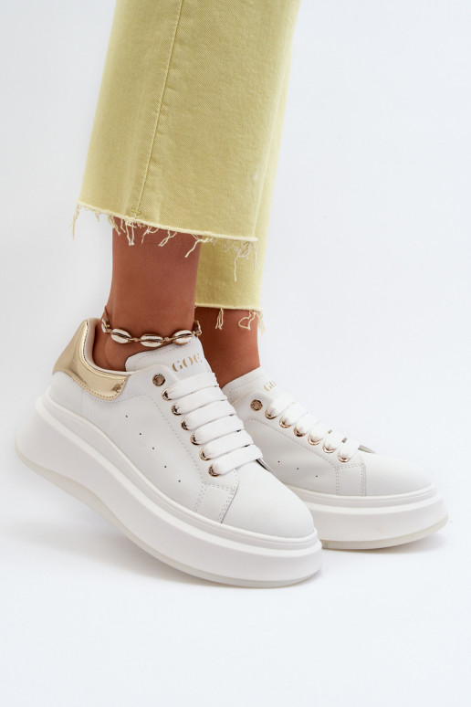 Sneakers in pelle da donna GOE NN2N4031 bianche