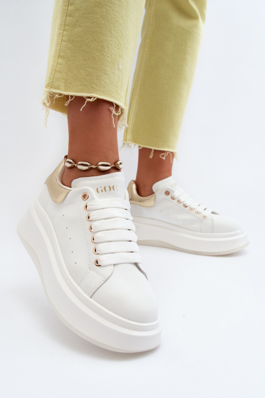 Sneakers in pelle da donna GOE NN2N4031 bianche