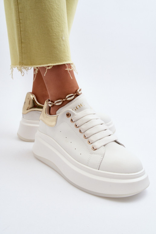 Sneakers in pelle da donna GOE NN2N4031 bianche