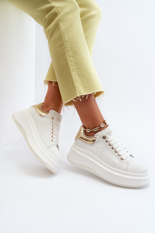 Sneakers in pelle da donna GOE NN2N4031 bianche