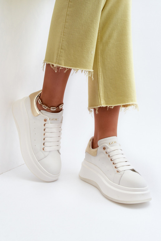 Sneakers in pelle da donna GOE NN2N4031 bianche
