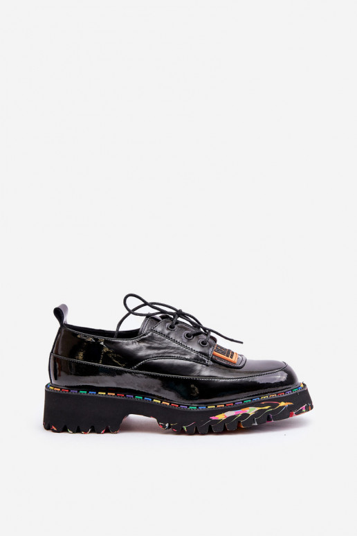 Scarpe verniciate da donna con lacci Artiker 55C0499 nere