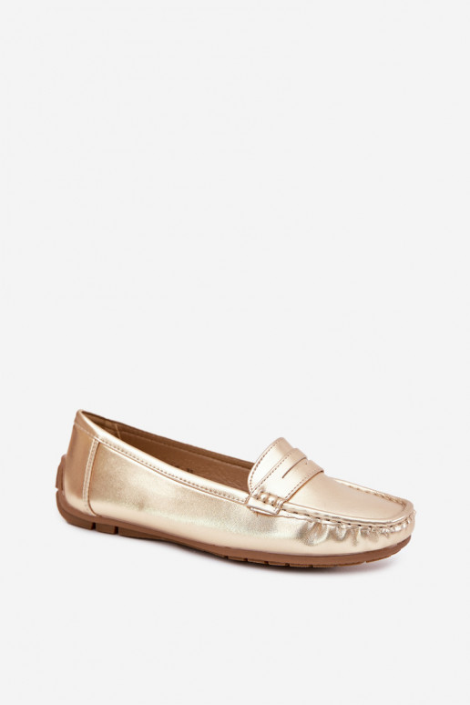 Mocassini in ecopelle da donna oro Lenvie