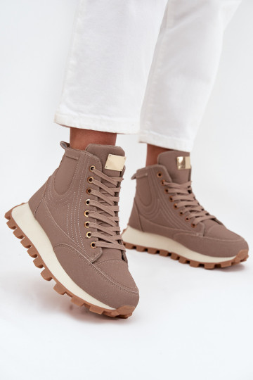 Scarpe isolate da donna su piattaforma Tai turirivira beige 2