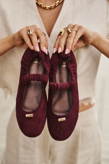 Sandali color bordeaux con dettagli decorativi Brinelle 2