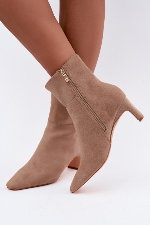 ankle boots da donna con tacco in sabbia Rileya